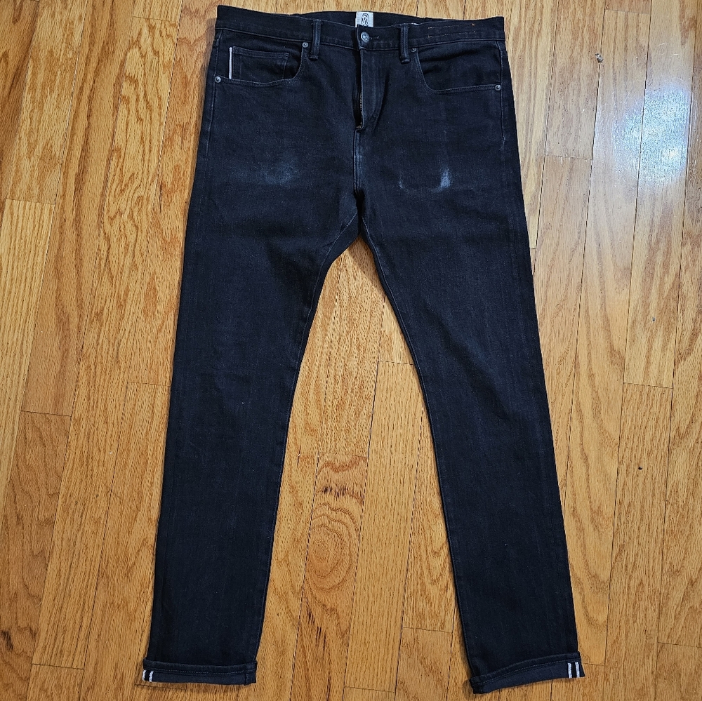 Hiroshi Kato “Scissors Slim Tapered” Black Raw Selvedge Jeans